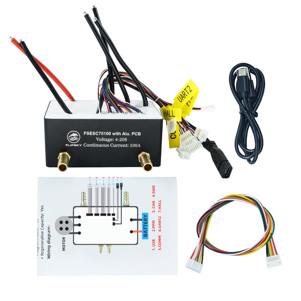 Flipsky 75100 With Aluminum PCB Based on VESC For Electric Skateboard / Electric Scooter / Ebike Speed Controller