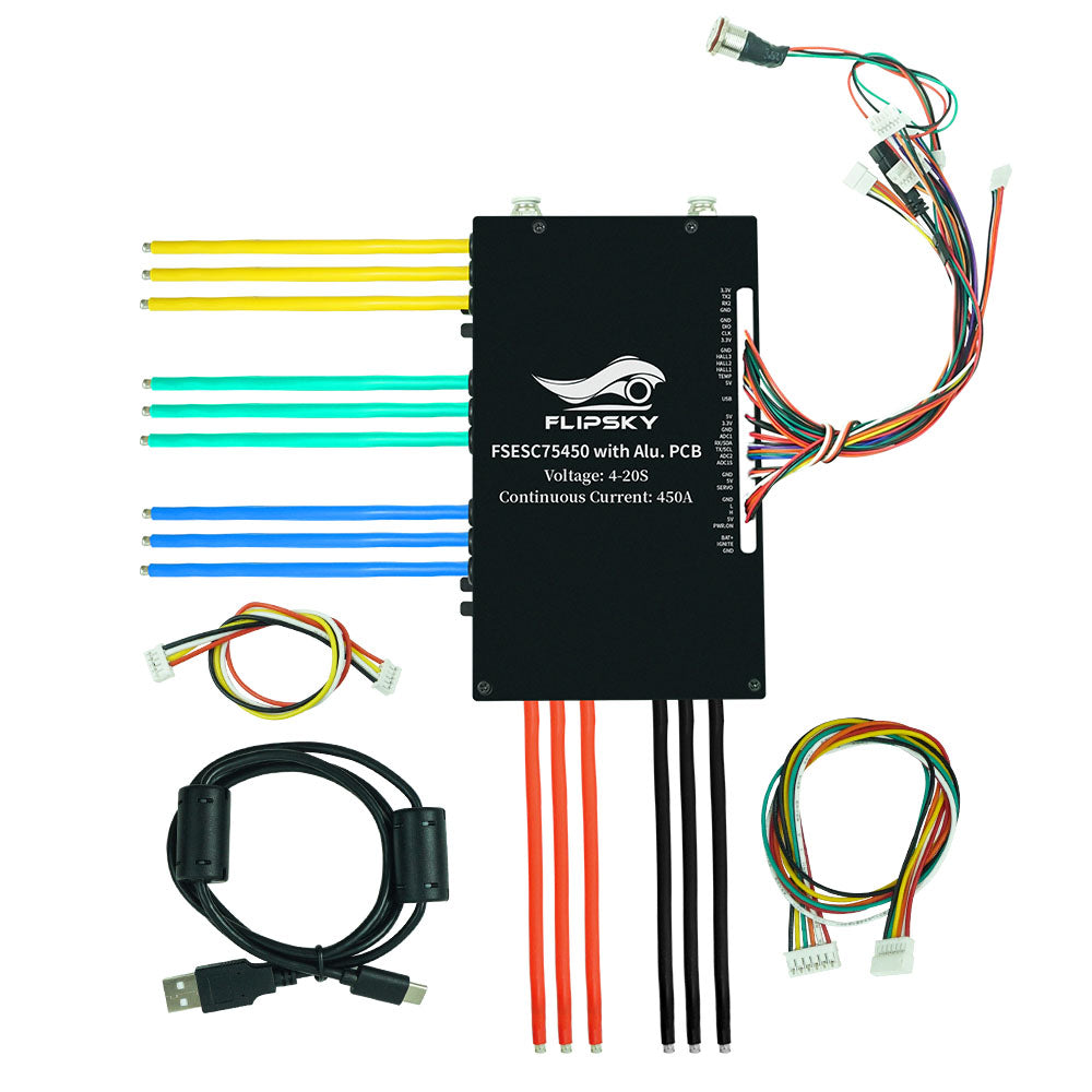 Flipsky FSESC 75450 84V High Current 450A ESC Base On Vesc With Aluminum Case Water Cooling Enclosure For E-Foil Fighting Robot Surfboard AGV Robot - FLIPSKY