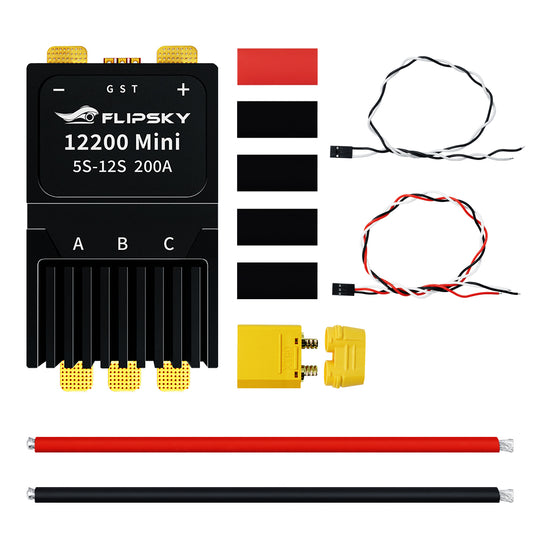 Flipsky Brushless Electric Speed Controller 12200 5-12S Power 200A AM32 Firmware For Multi-Rotor Aircrafts Airplane Models Plant Protection Machine Boat Models RC Car Models