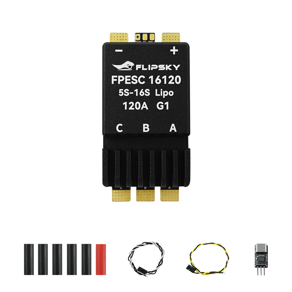 Flipsky FPESC 5S-16S 120A  G1 with AM32 Firmware for For 3D Aircraft, RC Cars & Drones