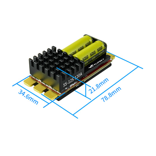 Flipsky 12120 120A Brushless Speed Controller 5-12S, AM32 128KHz PWM ESC for RC Multirotor, Airplane, Boat, Car & Plant Protection Drone