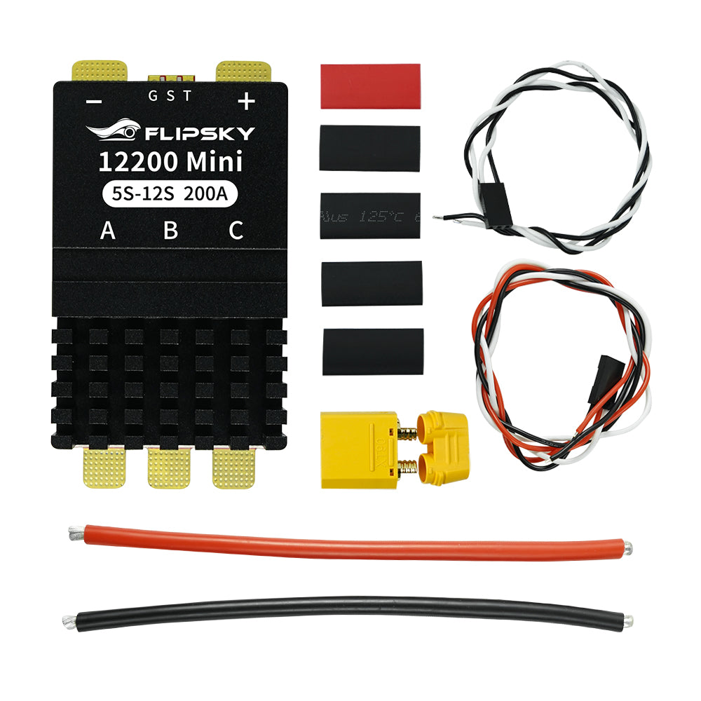Flipsky Brushless Electric Speed Controller 12200 5-12S Power 200A BLHeli_32 / AM32 Firmware For Multi-Rotor Aircrafts Airplane Models Plant Protection Machine Boat Models RC Car Models