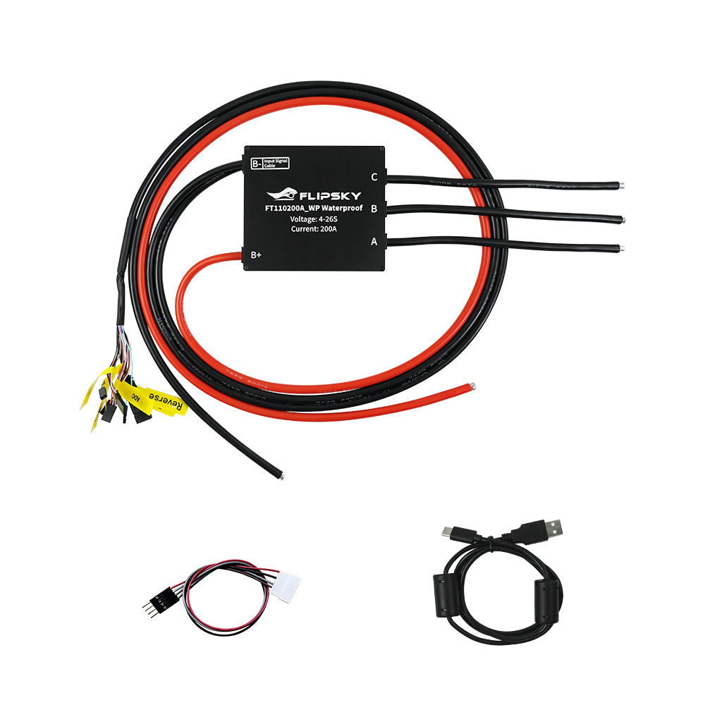 Flispky IP68 Waterproof FT110200A 110V 200A ESC With Aluminum Enclosure NON-VESC For Electric Skateboard /Ebike Speed Controller / Electric Scooter / Electric Motorcycle / Robotics