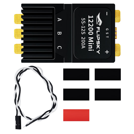 Flipsky Brushless Electric Speed Controller 12200 5-12S Power 200A AM32 Firmware For Multi-Rotor Aircrafts Airplane Models Plant Protection Machine Boat Models RC Car Models