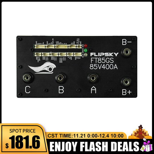 Flipsky FT85GS ESC 85V 400A With Aluminum Enclosure Support PWM Variable Frequency Control And Brake Signal NON-VESC For Electric Skateboard / Electric Scooter / Ebike Speed Controller / Electric Motorcycle / Robotics