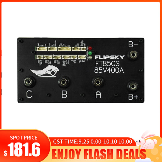 Flash Deals Flipsky FT85GS ESC 85V 400A With Aluminum Enclosure Support PWM Variable Frequency Control And Brake Signal NON-VESC For Electric Skateboard / Electric Scooter / Ebike Speed Controller / Electric Motorcycle / Robotics