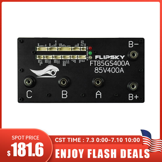 Flash Deals Flipsky FT85GS ESC 85V 400A With Aluminum Enclosure Support PWM Variable Frequency Control And Brake Signal NON-VESC For Electric Skateboard / Electric Scooter / Ebike Speed Controller / Electric Motorcycle / Robotics
