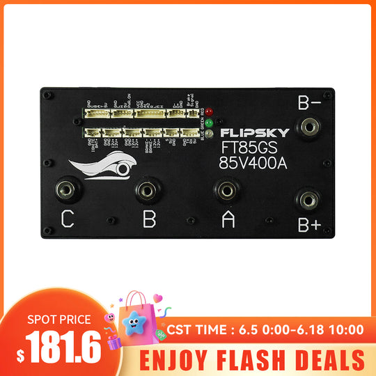 Flash Deals Flipsky FT85GS ESC 85V 400A With Aluminum Enclosure Support PWM Variable Frequency Control And Brake Signal NON-VESC For Electric Skateboard / Electric Scooter / Ebike Speed Controller / Electric Motorcycle / Robotics