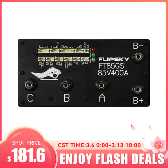 Flipsky FT85GS ESC 85V 400A With Aluminum Enclosure Support PWM Variable Frequency Control And Brake Signal NON-VESC For Electric Skateboard / Electric Scooter / Ebike Speed Controller / Electric Motorcycle / Robotics