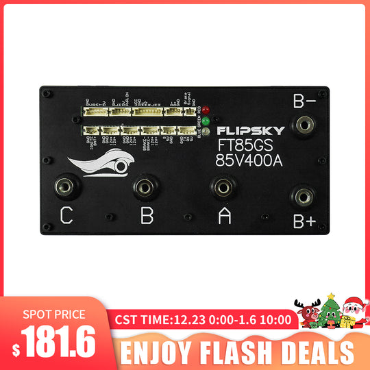 Flipsky FT85GS ESC 85V 400A With Aluminum Enclosure Support PWM Variable Frequency Control And Brake Signal NON-VESC For Electric Skateboard / Electric Scooter / Ebike Speed Controller / Electric Motorcycle / Robotics