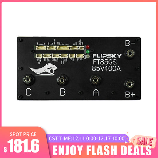 Flipsky FT85GS ESC 85V 400A With Aluminum Enclosure Support PWM Variable Frequency Control And Brake Signal NON-VESC For Electric Skateboard / Electric Scooter / Ebike Speed Controller / Electric Motorcycle / Robotics