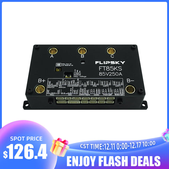 Flash Deals FLIPSKY FT85KS 85V 250A ESC supports ordinary upgrade switches and smart switches NON-VESC For Electric Skateboard / Scooter / Ebike Speed Controller / Electric Motorcycle / Robotics