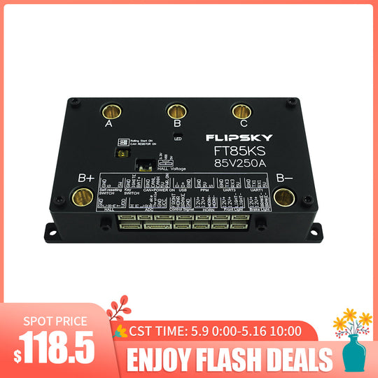 Flash Deals FLIPSKY FT85KS 85V 250A ESC supports ordinary upgrade switches and smart switches NON-VESC For Electric Skateboard / Scooter / Ebike Speed Controller / Electric Motorcycle / Robotics