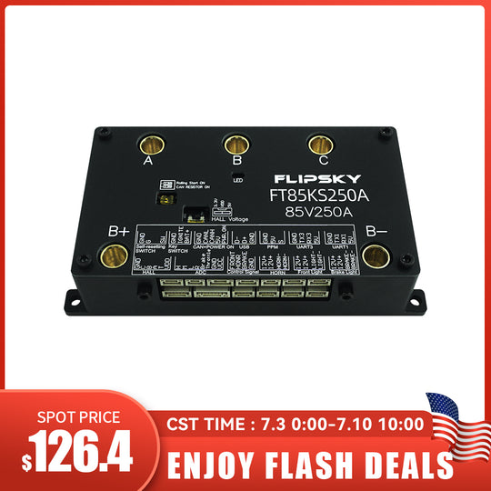 Flash Deals FLIPSKY FT85KS 85V 250A ESC supports ordinary upgrade switches and smart switches NON-VESC For Electric Skateboard / Electric Scooter / Ebike Speed Controller / Electric Motorcycle / Robotics