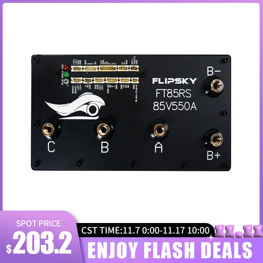 Flash Deals Flipsky FT85RS 85V 550A With Aluminum Enclosure Support PWM Variable Frequency Control And Brake Signal NON-VESC For Electric Skateboard /Ebike Speed Controller / Electric Scooter / Electric Motorcycle / Robotics