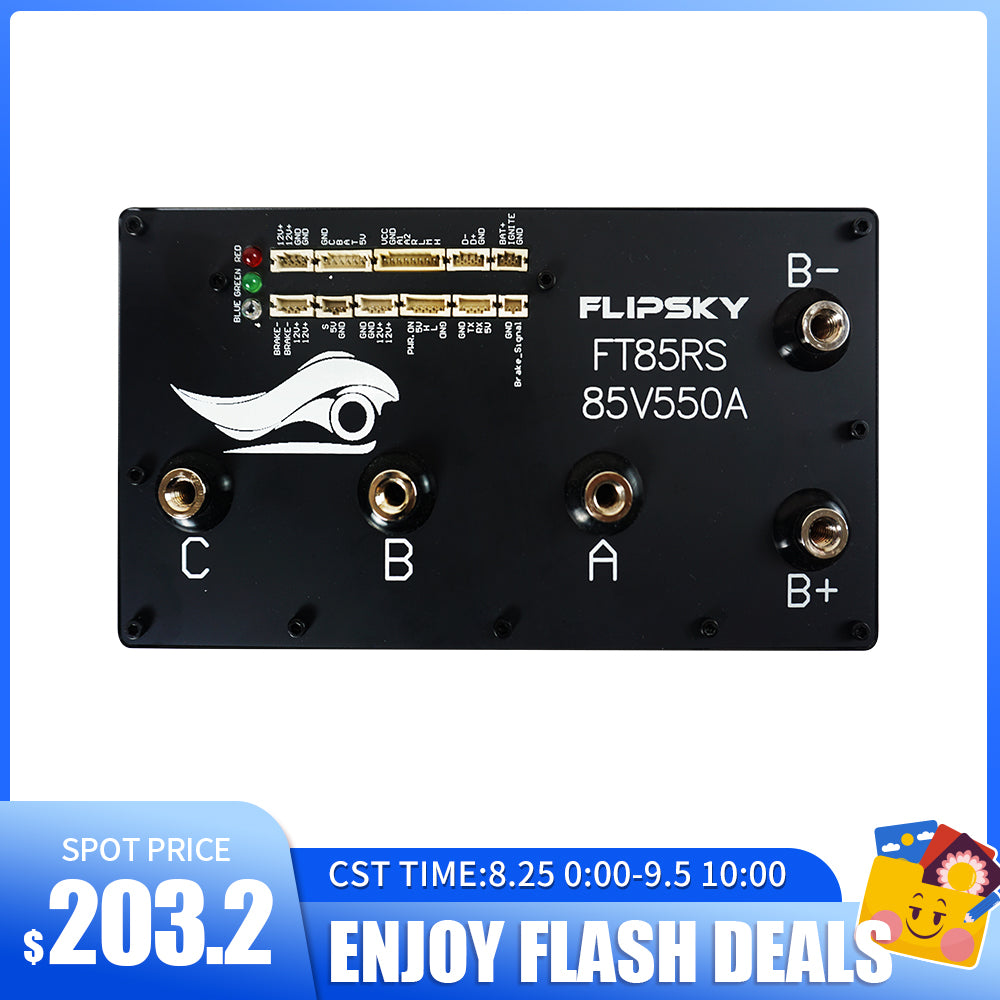Flash Deal Flipsky FT85RS 85V 550A With Aluminum Enclosure Support PWM Variable Frequency Control And Brake Signal NON-VESC For Electric Skateboard /Ebike Speed Controller / Electric Scooter / Electric Motorcycle / Robotics