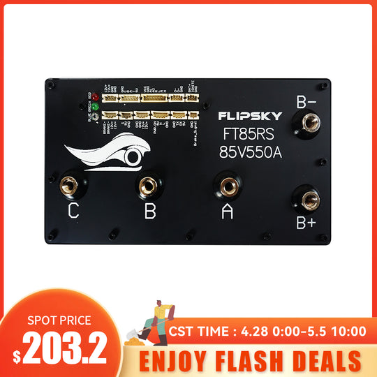 Flipsky FT85RS 85V 550A With Aluminum Enclosure Support PWM Variable Frequency Control And Brake Signal NON-VESC For Electric Skateboard /Ebike Speed Controller / Electric Scooter / Electric Motorcycle / Robotics