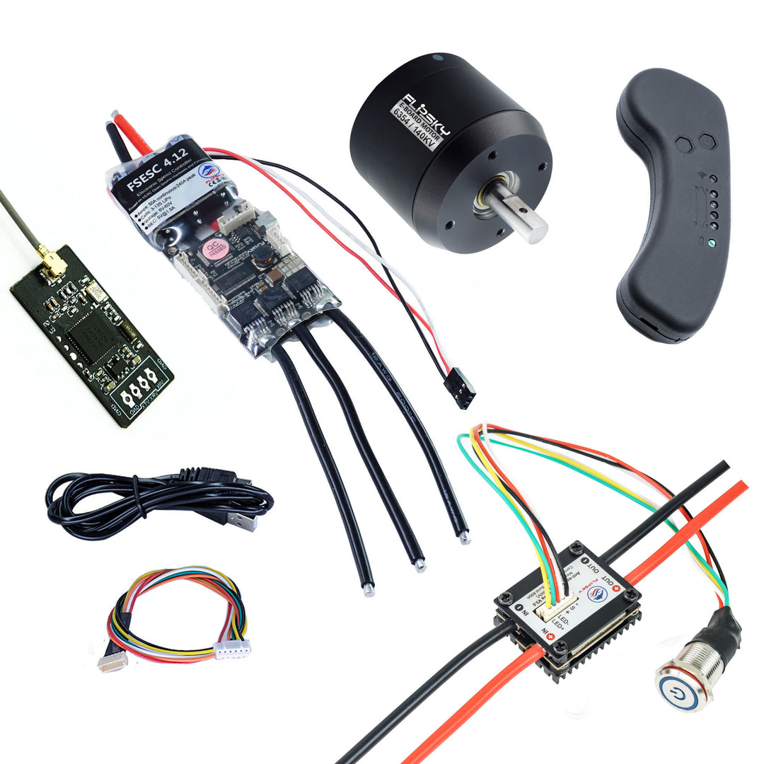 Group S3 Electric Skateboard DIY Kits (Includes Standard FSESC4.12 and BLDC 6354 Motor) - FLIPSKY