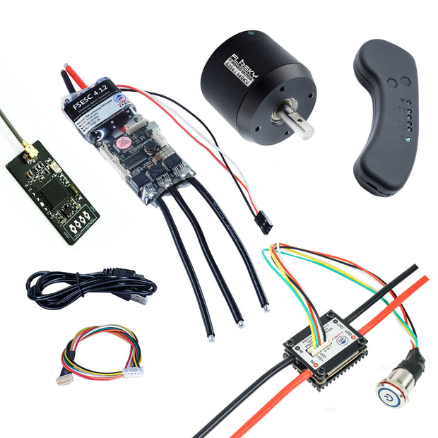 Group S3 Electric Skateboard DIY Kits (Includes Standard FSESC4.12 and BLDC 6354 Motor)