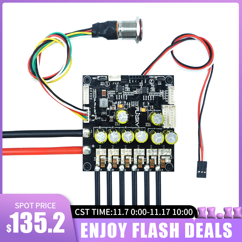 Flash Deals Flipsky Dual FSESC6.7 Plus based on VESC6 With Power Button