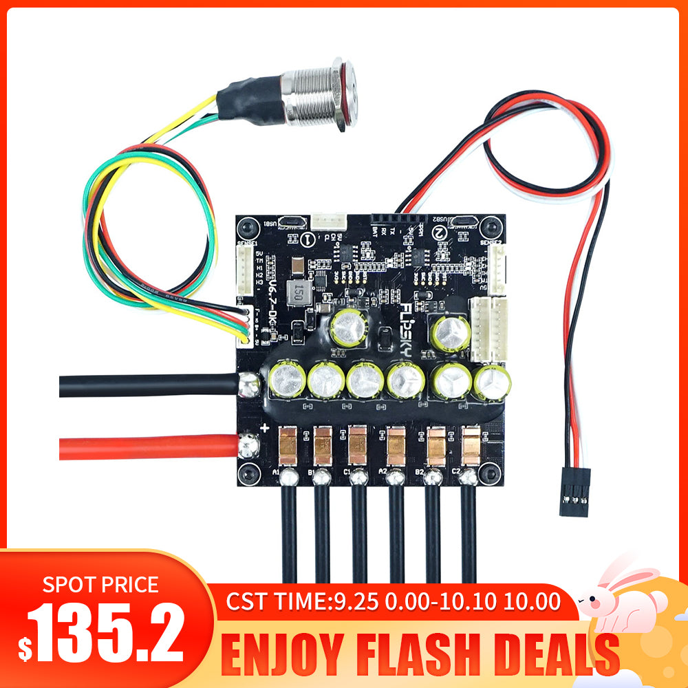 Flash Deals Flipsky Dual FSESC6.7 Plus based on VESC6 With Power Button