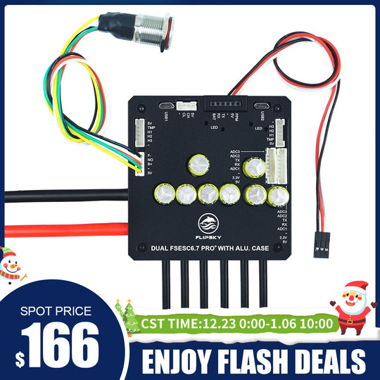 Flash Deals Flipsky Dual FSESC6.7 Plus based on VESC6 With Power Button