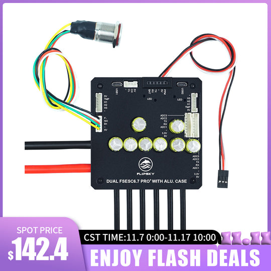Flash Deals Flipsky Dual FSESC6.7 Plus based on VESC6 With Power Button