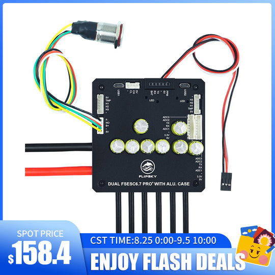 Flash Deals Flipsky Dual FSESC6.7 Plus based on VESC6 With Power Button