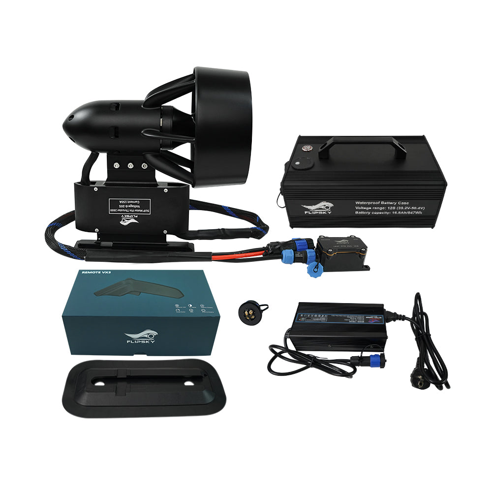 Flipsky SUP Motor Fin Thruster 2800 4200W Waterproof Underwater Thruster electric boat thruster for ROV RC Boat /Jet boards /Outboard motor / Drive boat jet