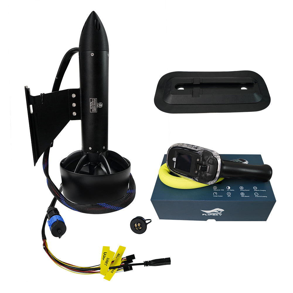 Flipsky Brushless Motor 65220 6000W Round With Thread Shaft Integrated ESC Waterproof Underwater Thruster electric boat thruster for ROV RC Boat /Jet boards /Outboard motor / Drive boat jet