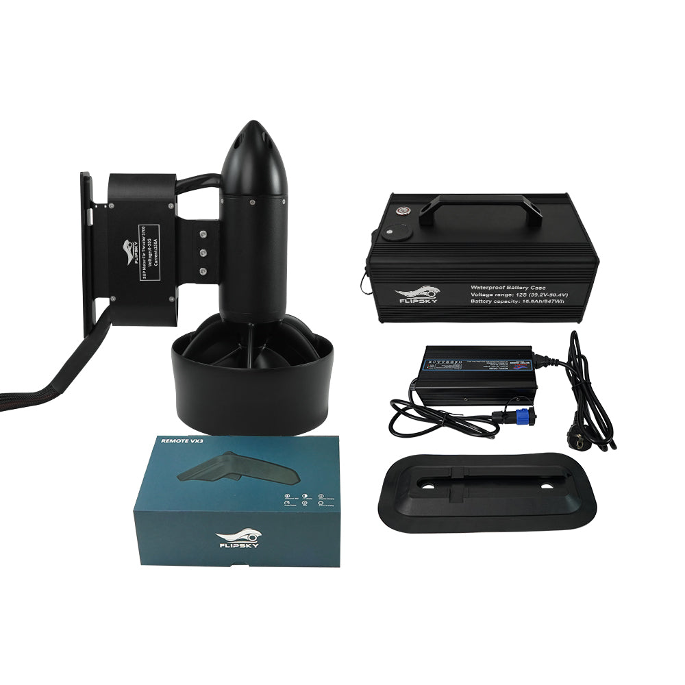 Flipsky SUP Motor Fin Thruster 3700 6600W Waterproof Underwater Thruster electric boat thruster For Motor Kayak Paddle Surf Board /Jet boards /Outboard motor / Drive boat jet