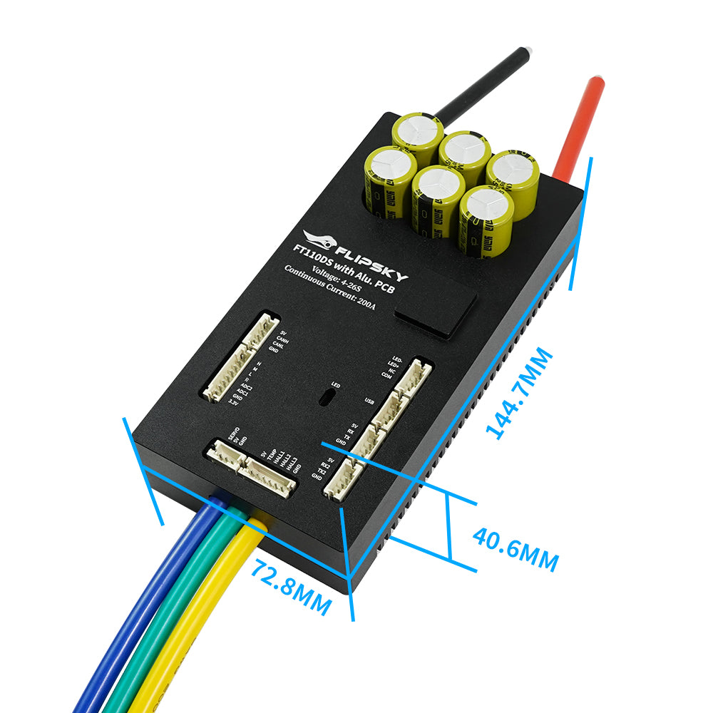 Flipsky FT110DS ESC 110V 200A With Aluminum Enclosure NON-VESC For Electric Skateboard /Ebike Speed Controller / Electric Scooter / Electric Motorcycle / Robotics