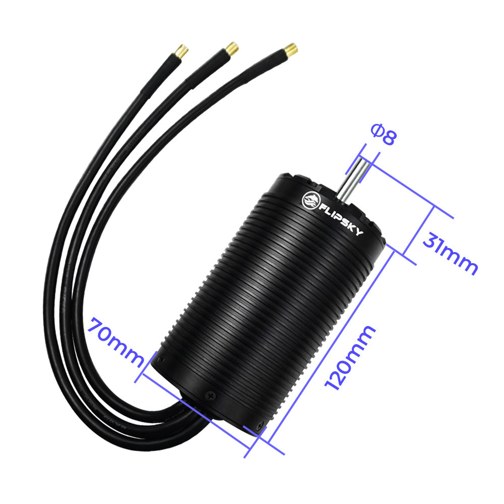 Flipsky 70120 High Efficiency Low Noise Motor 480KV 8700W for 4WD RC Off Road Car | RC Racing Car