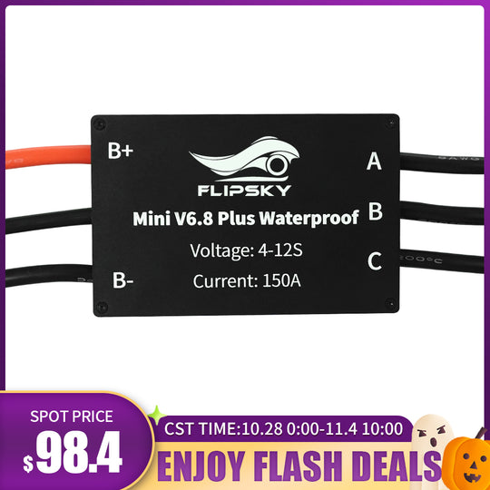 Flash Deals Flipsky IP68 Waterproof ESC Electronic Speed Controller Mini FSESC6.8 Plus based on VESC6 150A for Efoil Ejet / boat esurf
