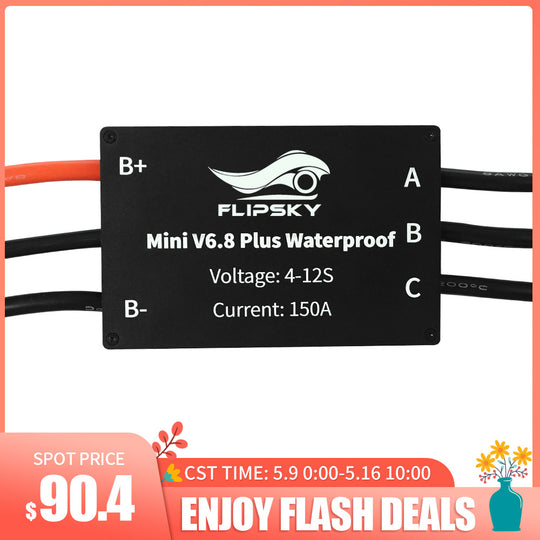 Flash Deals Flipsky IP68 Waterproof ESC Electronic Speed Controller Mini FSESC6.8 Plus based on VESC6 150A for Efoil Ejet / boat esurf