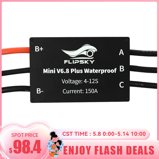 Flipsky IP68 Waterproof ESC Electronic Speed Controller Mini FSESC6.8 Plus based on VESC6 150A for Efoil Ejet / boat esurf