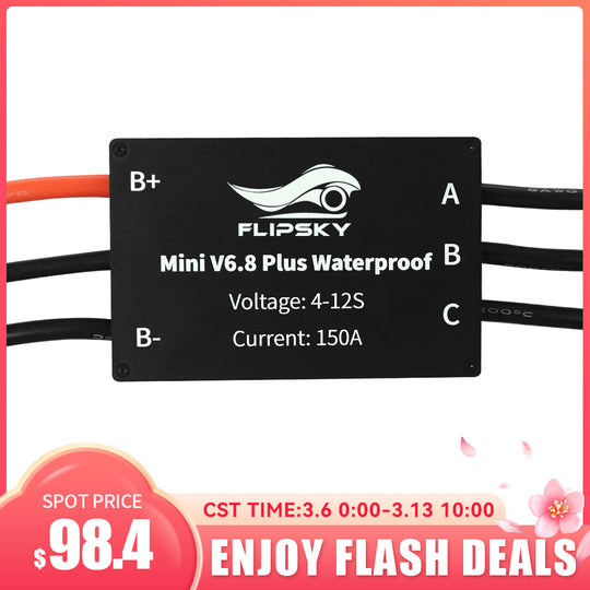 Flipsky IP68 Waterproof ESC Electronic Speed Controller Mini FSESC6.8 Plus based on VESC6 150A for Efoil Ejet / boat esurf