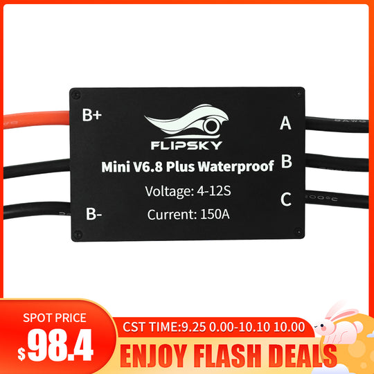 Flash Deals Flipsky IP68 Waterproof ESC Electronic Speed Controller Mini FSESC6.8 Plus based on VESC6 150A for Efoil Ejet / boat esurf