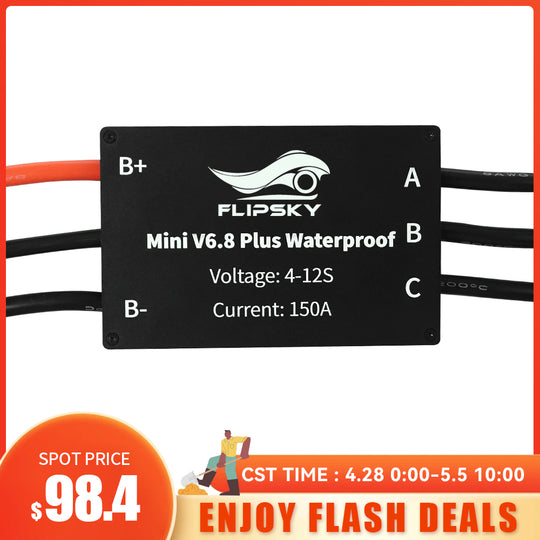 Flipsky IP68 Waterproof ESC Electronic Speed Controller Mini FSESC6.8 Plus based on VESC6 150A for Efoil Ejet / boat esurf