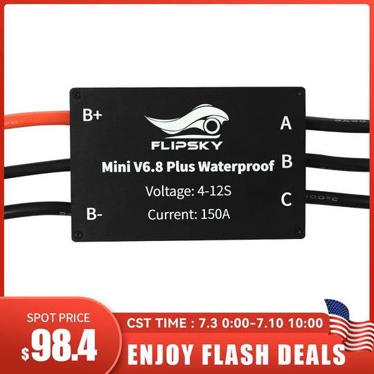Flash Deals Flipsky IP68 Waterproof ESC Electronic Speed Controller Mini FSESC6.8 Plus based on VESC6 150A for Efoil Ejet / boat esurf