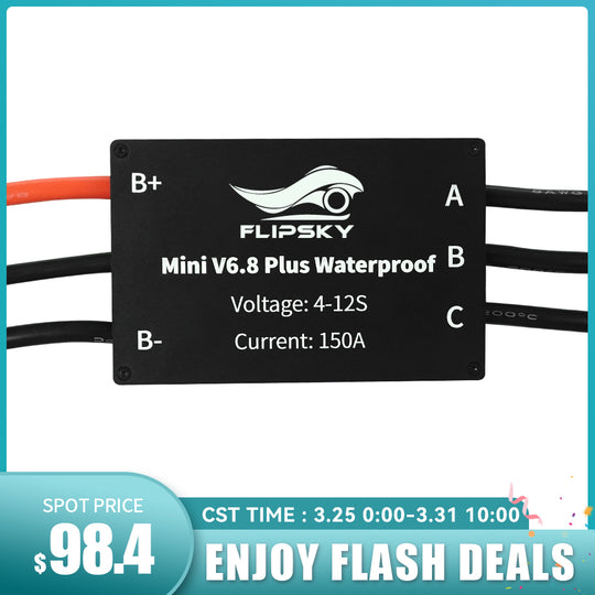 Flipsky IP68 Waterproof ESC Electronic Speed Controller Mini FSESC6.8 Plus based on VESC6 150A for Efoil Ejet / boat esurf