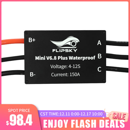 Flipsky IP68 Waterproof ESC Electronic Speed Controller Mini FSESC6.8 Plus based on VESC6 150A for Efoil Ejet / boat esurf