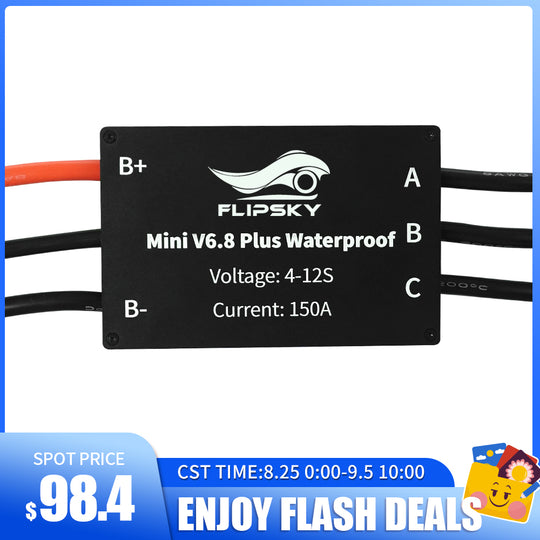 Flash Deal Flipsky IP68 Waterproof ESC Electronic Speed Controller Mini FSESC6.8 Plus based on VESC6 150A for Efoil Ejet / boat esurf