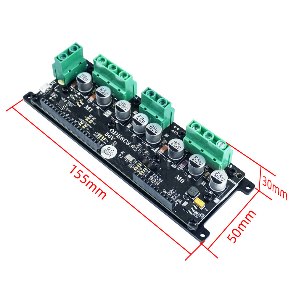 ODESC3.6 Optimizes High Performance Brushless Motor High-Power Dual-Drive Controller FOC BLDC based on ODrive - FLIPSKY