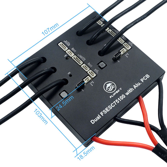 Flipsky Dual 75100 With Aluminum PCB Based on VESC For Electric Skateboard / Scooter / Ebike Speed Controller - FLIPSKY