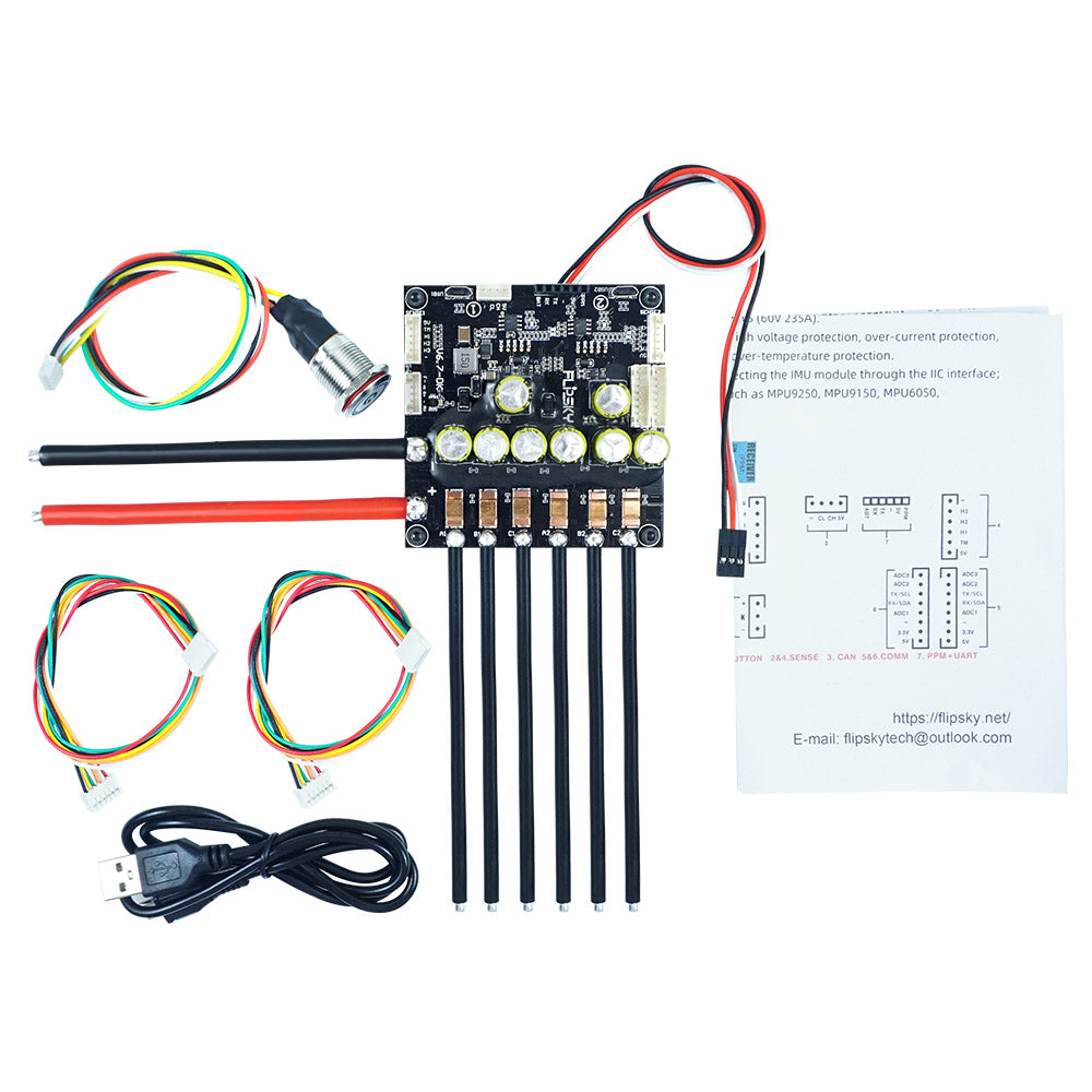 Dual FSESC6.6 6.7 Plus based on VESC6 With Power Button - FLIPSKY