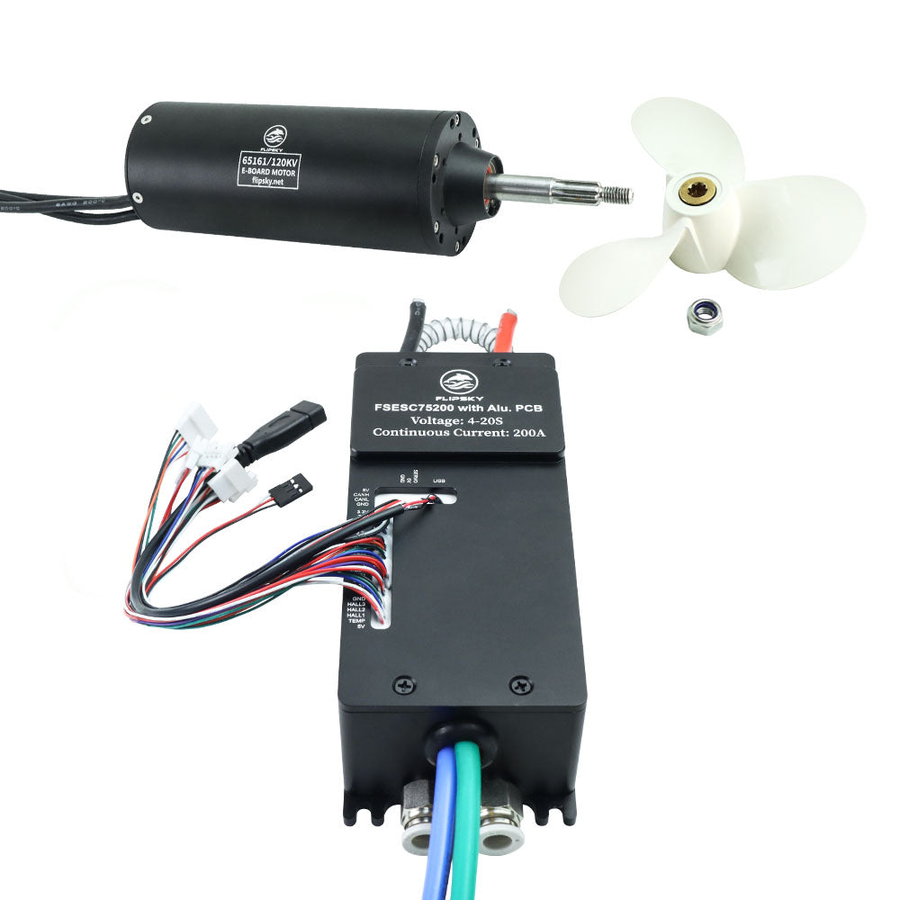 Group W7 Water Sports Kit (Includes High Current FSESC75300 /75200 and 65161 Motor) - FLIPSKY