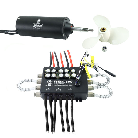 Group W7 Water Sports Kit (Includes High Current FSESC75300 /75200 and 65161 Motor) - FLIPSKY