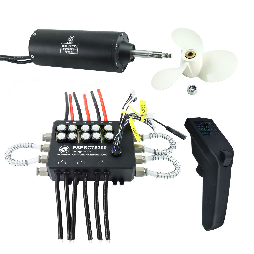 Group W7 Water Sports Kit (Includes High Current FSESC75300 /75200 and 65161 Motor) - FLIPSKY