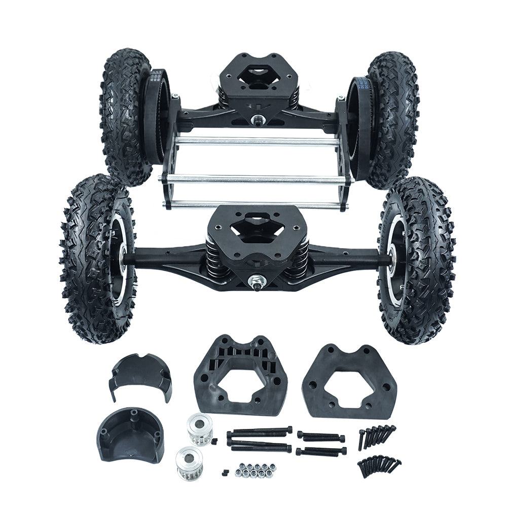 16.5"truck With 8'' Pneumatic All Terrain Mountain Wheels and two belt for DIY off road board/ESK8